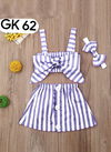 Sky Blue Colour GURUKRUPA Girls Fancy Wear Top With Skirt Kids Colllection GK-62